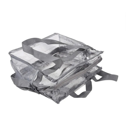 Portable PVC Transparent Shoulder Crossbody Bag Tote Satchel Handbag for Women Lady Large Capacity Clear Bag Shopping Handbag