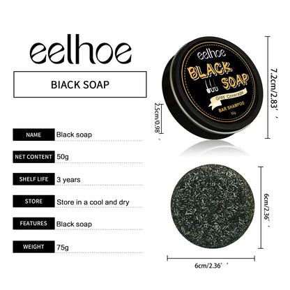 Hair Darkening Shampoo Bar White Hair Coverage Deep Cleaning Soft Shiny Nourishing Anti Dandruff Improve Gray Hair Shampoo Soap