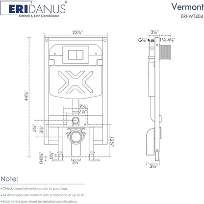 Eridanus Dual-Flush Wall-Mounted Toilet System with Integrated Tank and Carrier