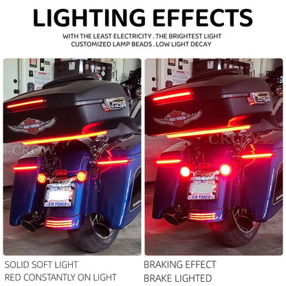 New Motorcycle LED Tail Light Turn Signal Lamp Light Smoke For Harley Tour-Pak Ultra Limited Road Glide Ultra CVO 2014-2023