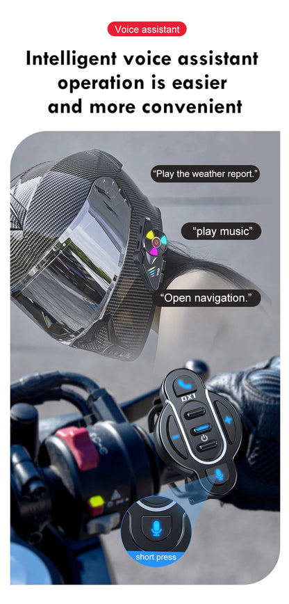 New Smart Wireless Remote Control Bluetooth 5.4 Media Controller Waterproof for Helmet Earphone Motorcycle Bike Handlebar