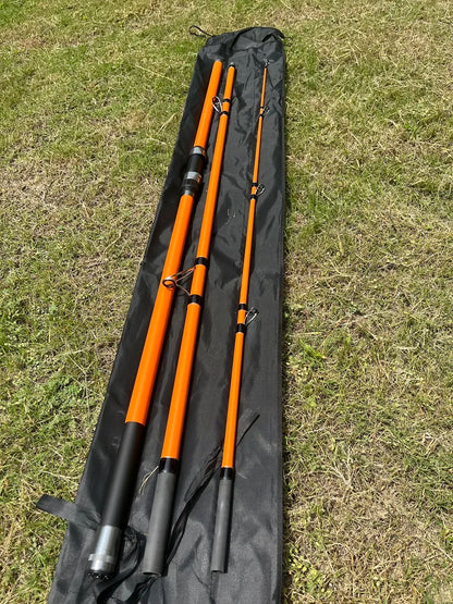 3.3M 3.6M 3.9M 4.2M Carp Rod 35kg Surf Fishing Rod Portable Travel Surf Spinning Rod 3 Piece Carbon Fiber Saltwater Fishing Pole
