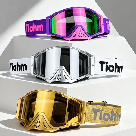 1 Pcs Multi-Color PC Nose-Protected Moto Goggles - UV400 Scratch-Resistant, Off-Road ATV MX, Helmet-Fit for Euro-American Riders