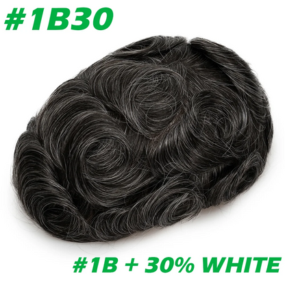 Men Toupee 0.06mm Thin Skin Natural Hairline Men's Capillary Prothesis Toupee Men Wigs Male Wig Hair System 100% Human Hair