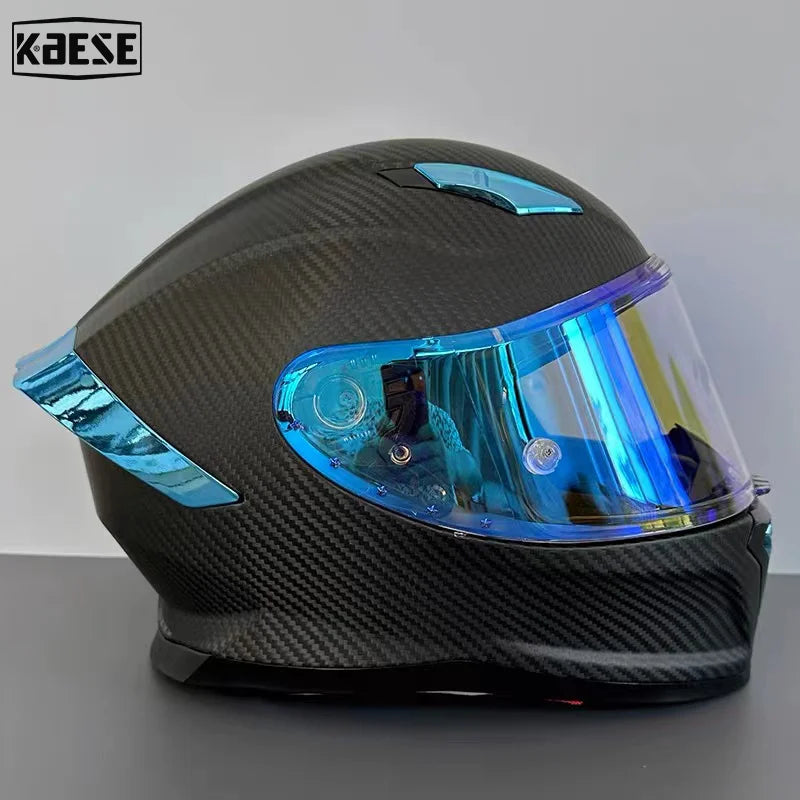 All-New Carbon Hybrid Retro High Quality Full Face Motorcycle Helmet Anti-Fog Visor Stabile Zero Glare Reduce Pressure Points