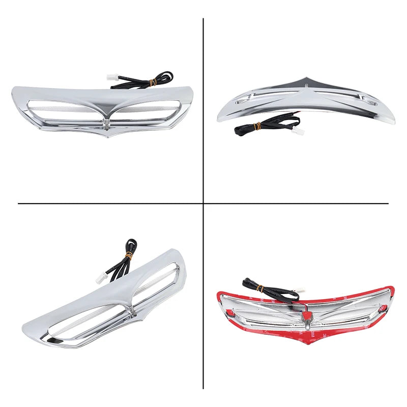 Motorcycle Batwing Fairing Vent Trim Accent LED Light For Harley Touring Electra Street Glide FLHTCU Tri Glide Ultra 2014–2022