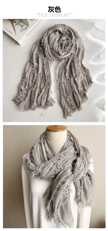 Ruins Style Unisex Steampunk Hip Hop Cotton Linen Scarf Retro Apocalyptic Scarves Techwear Capes Outdoor Tactical Shawl