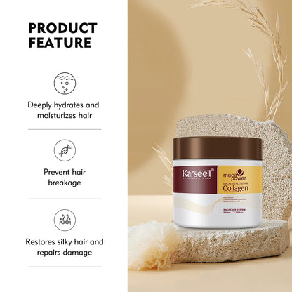 Karseell 100ML Collagen Hair Mask Deep Repair Damage Argan Oil Collagen Hair Treatment  Prevent Hair Breakage for All Hair Types