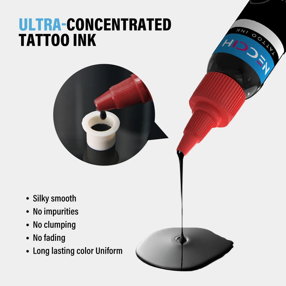 1oz 54 Colors Professional Tattoo Ink for Body Art Natural Plant Micro Pigment Permanent Tattoo Ink for Body Art Paint 30ml