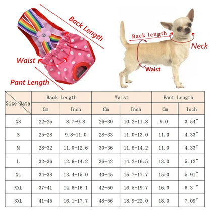 Washable Puppy Dog Diapers Female Pet Physiological Pants for Small Medium Dogs Chihuahua Pinscher Shorts Panties Cat Underpants