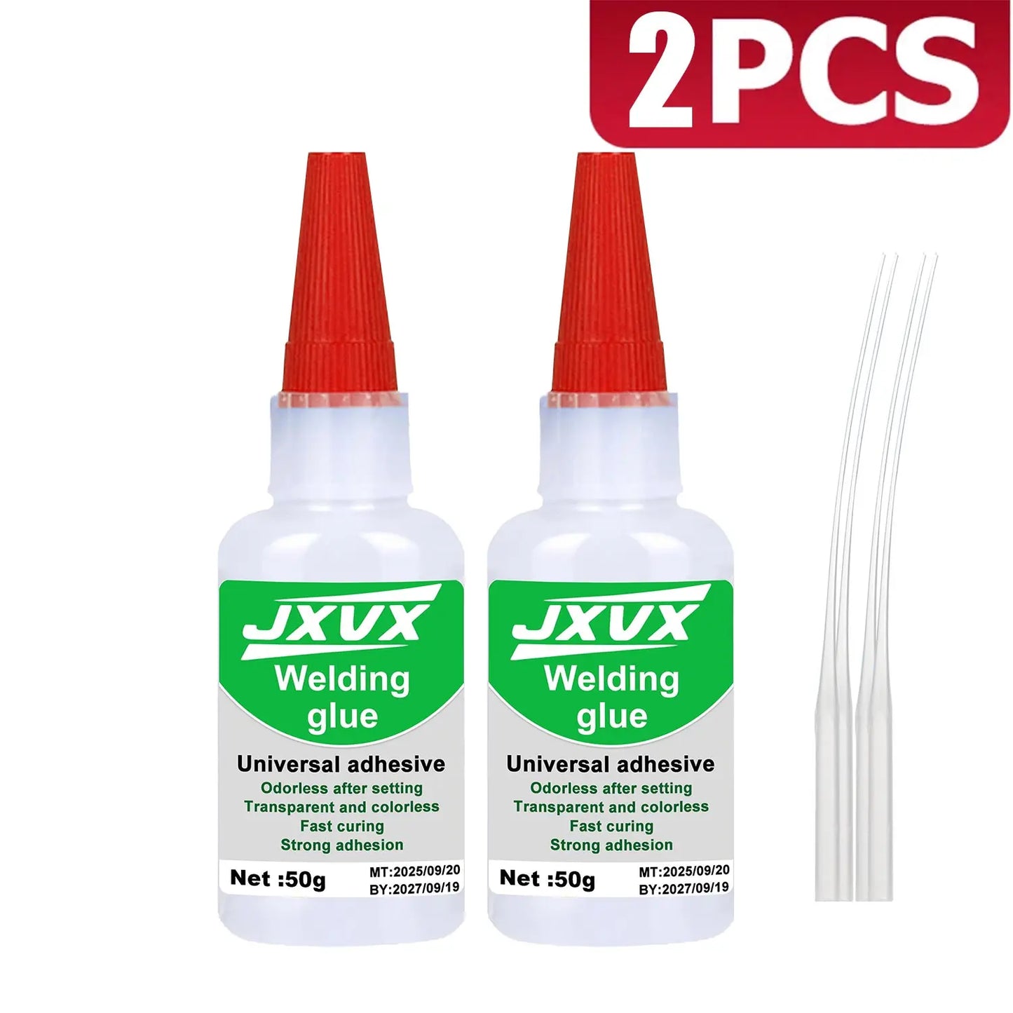 JXVX 50g Welding High Strength Oily Glue - Universal Superglue Mighty Instant Glue for Resin Ceramic Metal Glass