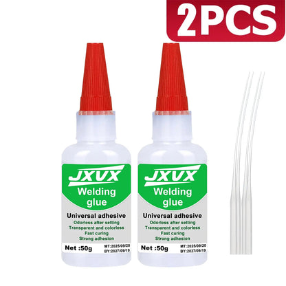 JXVX 50g Welding High Strength Oily Glue - Universal Superglue Mighty Instant Glue for Resin Ceramic Metal Glass