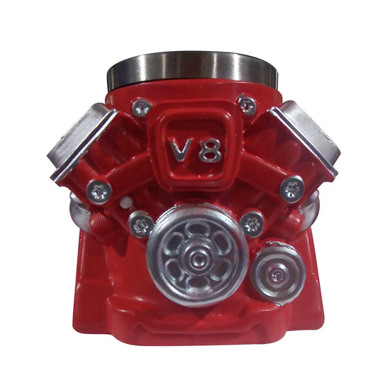 300ml V8 Retro Engine Stainless Steel 3D Coffee Mug,Resin Creative Engine Shaped Cup,Gifts For Car Enthusiasts