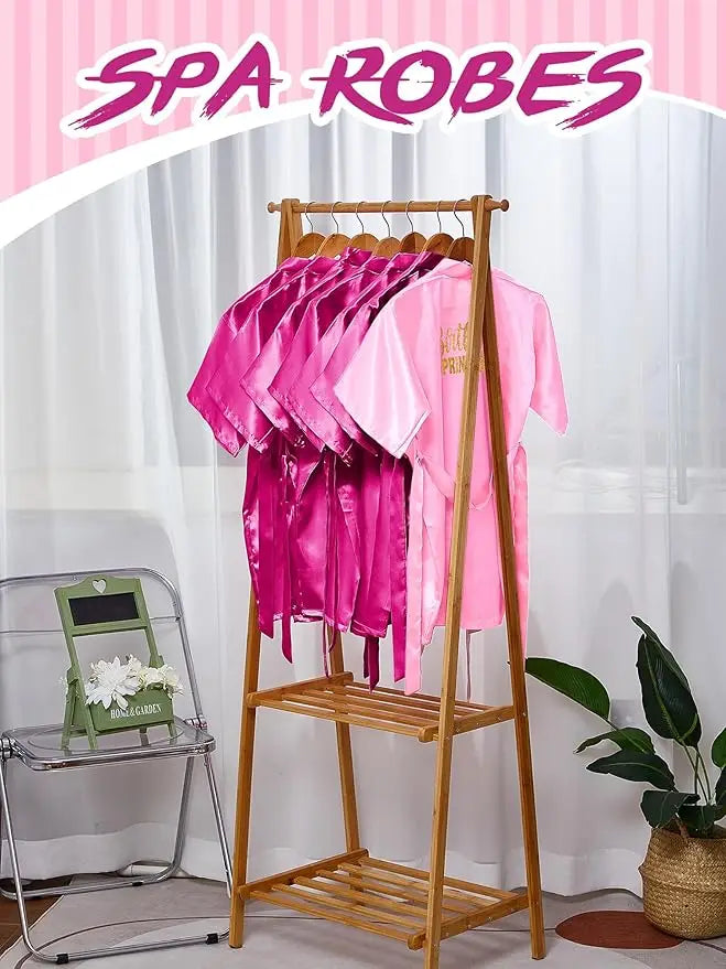 7 Pcs Birthday Squad Robe Birthday Princess Robe Spa Party Supplies Unicorn Slumber Pajamas for Girls