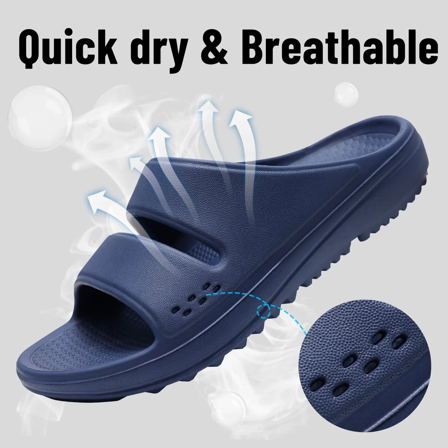 Kidmi Women Flat Sandals Women Slippers Outdoor Non-slip House Slippers Unisex Beach Slides Orthopedic Breath Soft Slippers