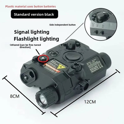 PEQ15 Multi-Functional Laser Box Tactical Flashlight: Fits 20mm Rail, for Toy Airsoft Guns, Hunting, CS & Wargame,indicator