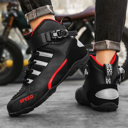 Motorcycle Boots Men Motor Motorbike Riding Shoes Anti-fall Motorcycle Shoes Motocross Off-Road Racing Boots