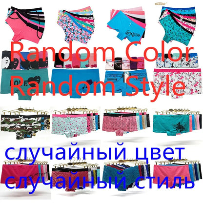 Woman Cotton Underwear Women Girls Shorts Boxers Ladies Panties Sexy Floral Boyshort Knickers for Women 6 pcs/lot