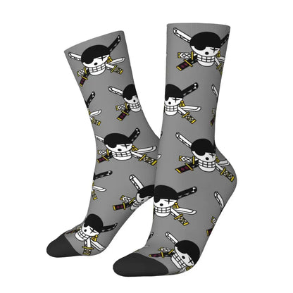 Fashion Men's Socks Harajuku Tony Tony Choppers Sock Luffys Zoros Trafalgar Law Anime Women's Socks Spring Summer Autumn Winter