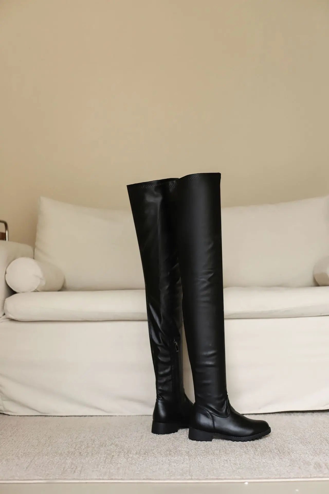 Winter New Plus Size 48 Women's Over The Knee Boots Thick Heel Long Tube Boots Platform Shoes