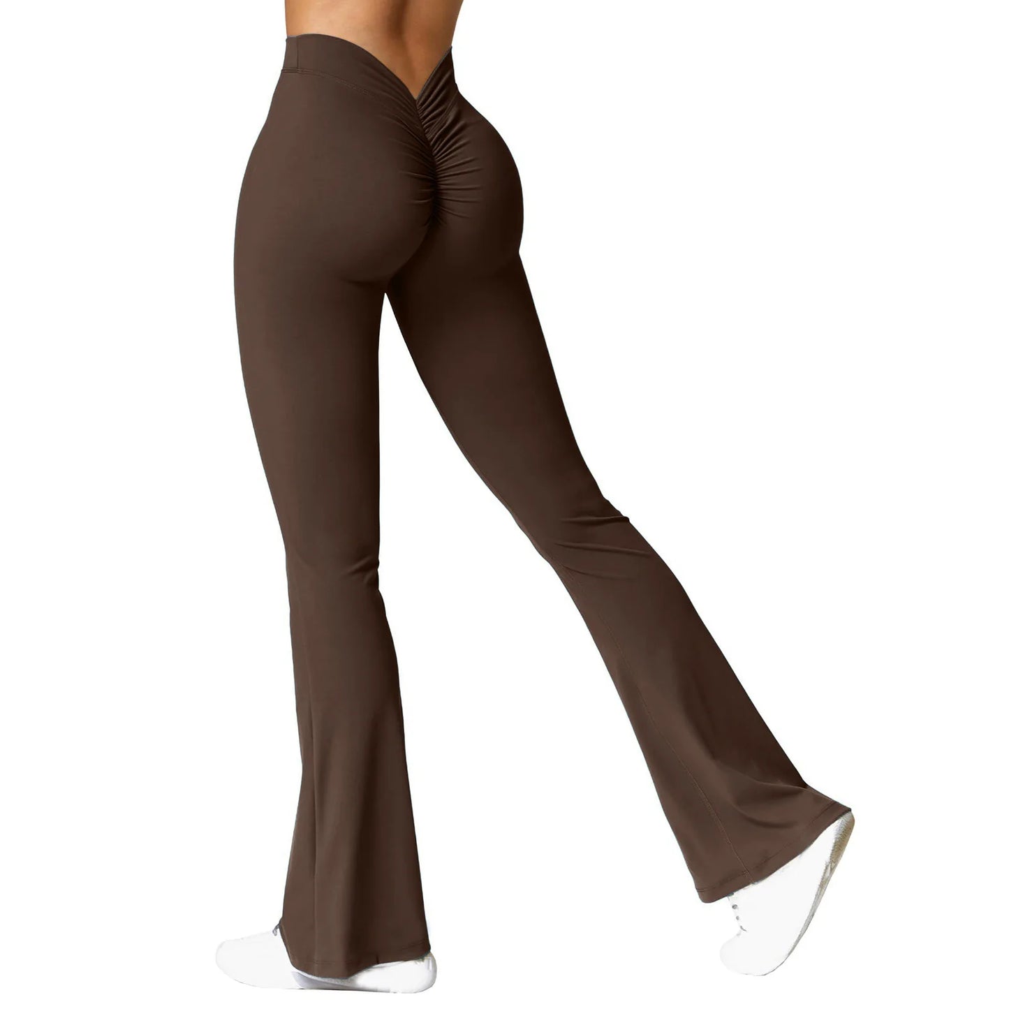New Fashion Women's Flare Leggings V-shaped Hip Yoga Pants High Waist Wide Leg Pants Women Gym Sport Flared Pant Casual Leggings