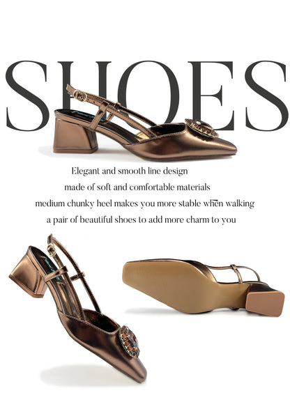 Queena Yan 2025 Nigerian Banquet Shoes and Bag Set Fashion Ladies Matching Shoes and Bag High Heels Wedding Party Coffee Color