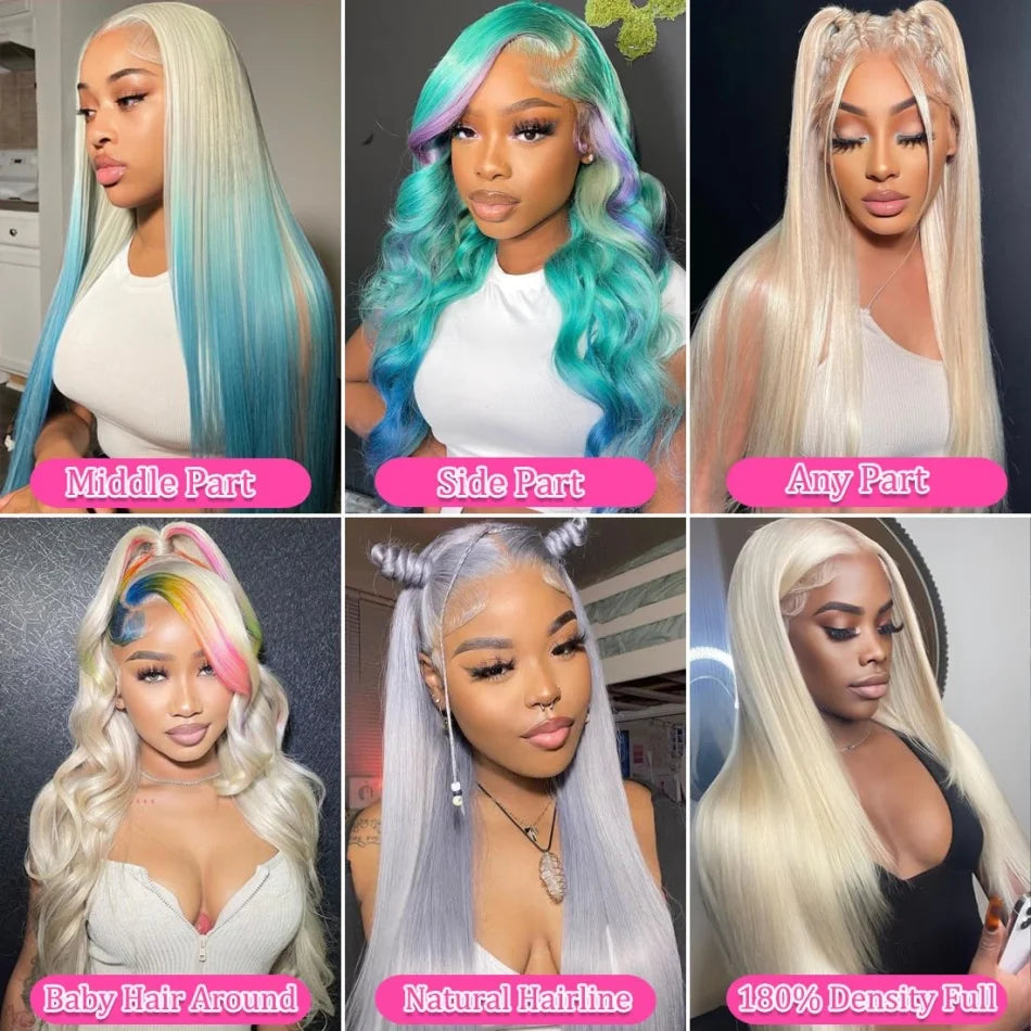 30Inch Blonde Human Hair Wig Straight 613 hd Lace Frontal Wig 13x6 13x4 Body Wave Lace Front Wig Honey Blonde Colored Human Hair