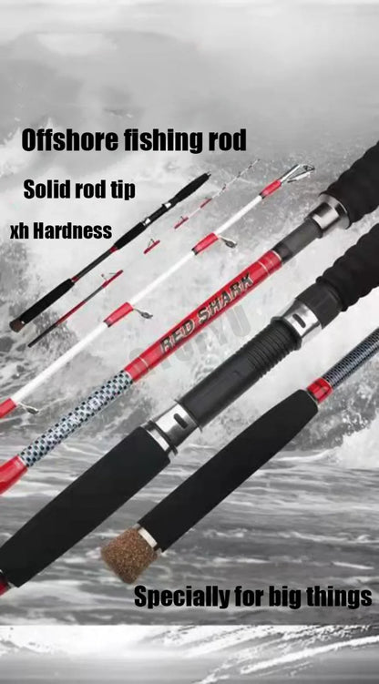 1.6M Saltwater Offshore 100-300g Casting/Spinning Carbon Fiber Boat Fishing Rod Portable Travel Fishing Rod EVA Handle Surf Rod