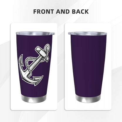 Fremantle Dockers Anchor Stainless Steel Tumbler Vacuum Insulated Mugs Thermal Cold Cup Straw With Lid 20oz