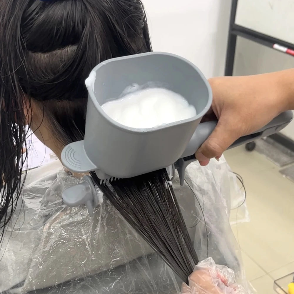 Professional Hair Dye Brush Comb Dyeing Bowl Brush 2-in-1 Large Capacity Multifunctional Barber Dye Hair Supply Styling Tools