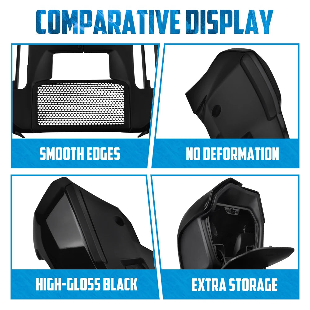 Motorcycle Lower Leg Fairing Cover Extended Chin Spoiler Kit For Harley Touring Street Road Glide 2023-Up FLHX FLTRX 2024-Up