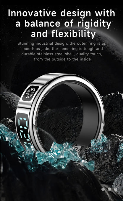 2026 New Smart Ring Display Screen Gestures Brush Video 5ATM Waterproof  Remote Camera Blood Pressure Monitoring For Men Women