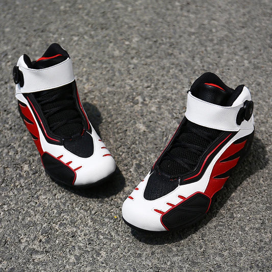 PU Leather Motorcycle Riding Boots for Men And Women Breathable Four-Season Motocross Motorbike Boots