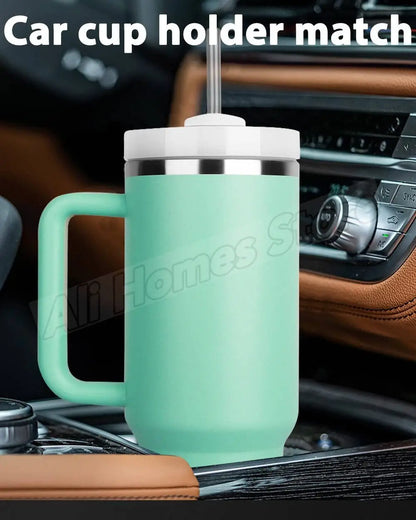 Thermal Mug 1200ml 40oz Handle Tumbler Insulated Car Travel Mug Vacuum Sublimation Stainless Steel H2.0 Flow State Tumbler Cup