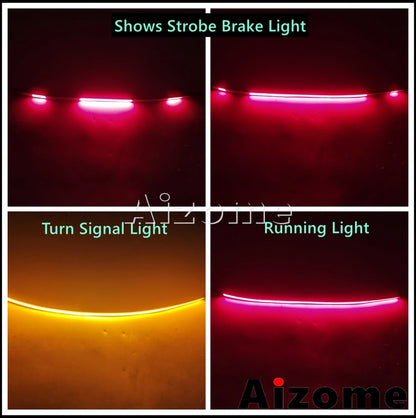 Motorcycle Rear Amber Sequentia Flowing Turn Signal LED Tidy Eliminator Brake Tail Lights For Suzuki Boulevard M109R M90 2006-up