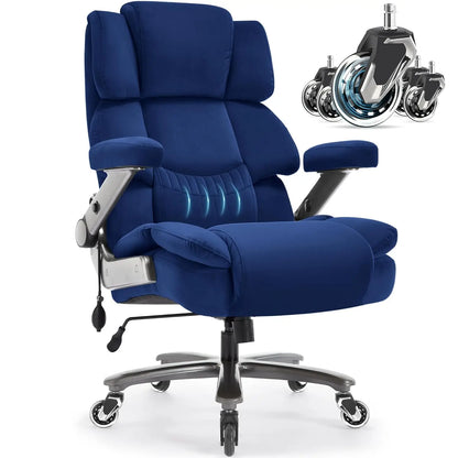 700lbs Big and Tall Office Chair-Large Computer Chair with Adjustable Lumbar Support 3D Flip Arms Plus Size Wheels,, Customized
