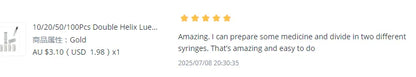 10/20/50/100Pcs Double Helix Luer Syringe Connector Sterile Transparent Pneumatic Parts PP Material Leak Proof Drug Guide Device