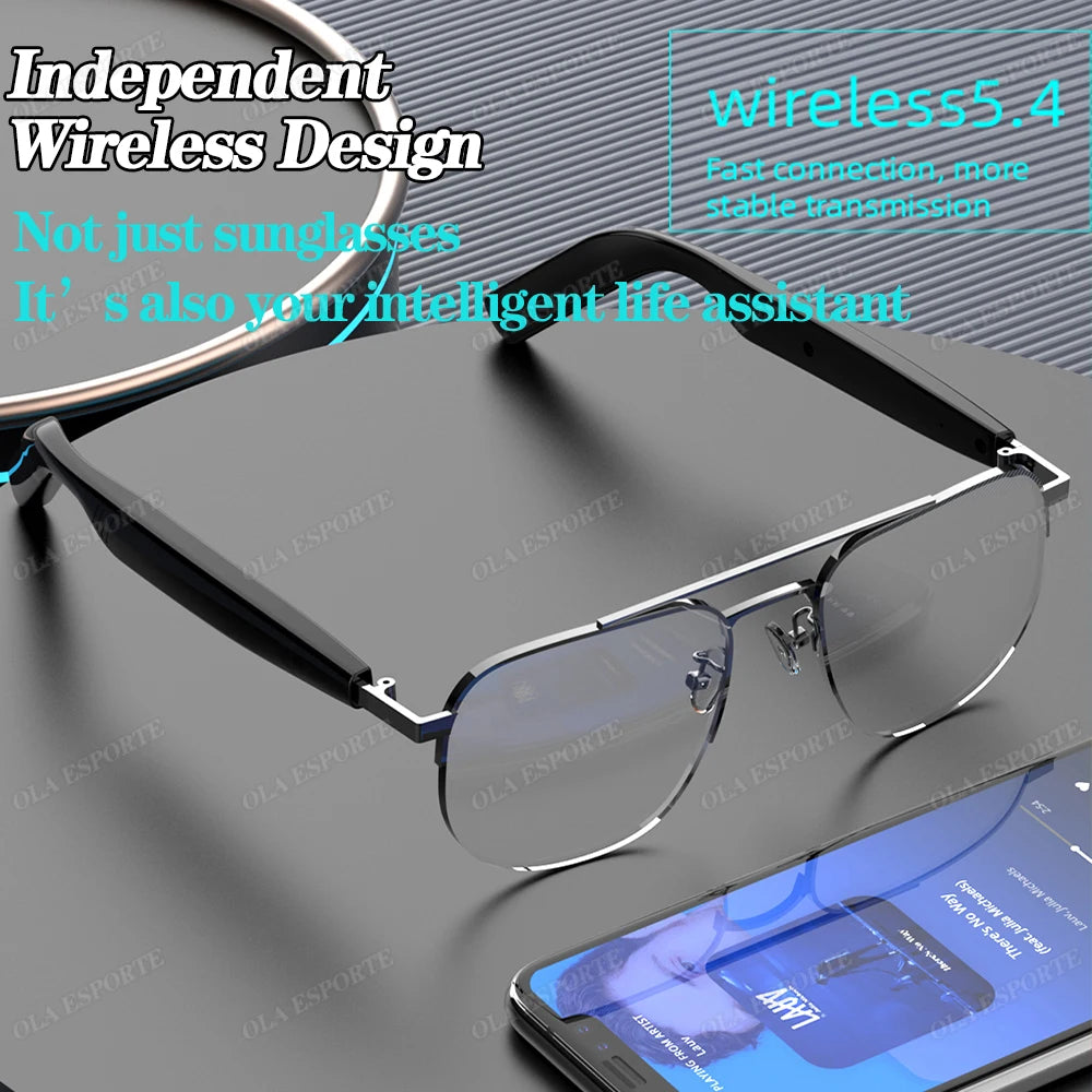 New UV400 Smart Glasses Men Women Listen Music Game Voice Assistant Wireless 5.4 Call Waterproof Anti-blue light SmartSunglasses