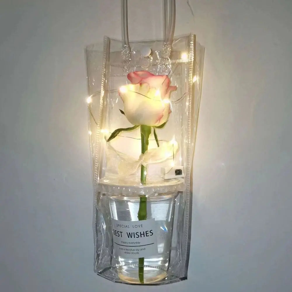 The New PVC Handbag Plastic Candy Bag Convenient Large Capacity Transparent Gift Jelly Bag Gift Bag School Work Daily Matching