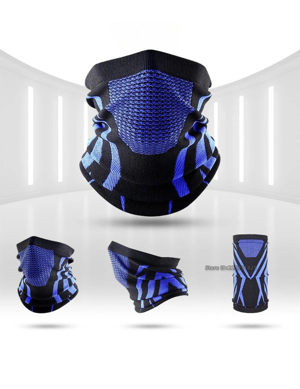 Motorcycle Balaclava Winter Neck Warmer Windproof Face Mask Cold Protection Seamless Scarf Ear Cover Breathable Riding Outdoor