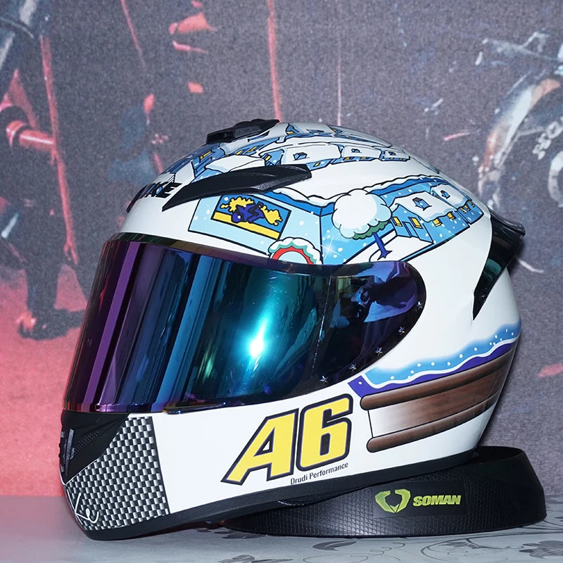 Full Face Motorcycle Helmet Men Women DOT Winter Safety Anti-Fog Waterproof Riding Motorbike Helmet Casco Motocross