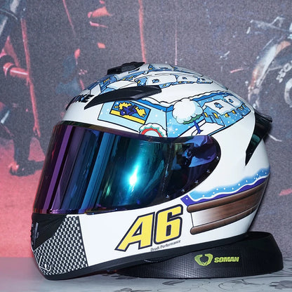 Full Face Motorcycle Helmet Men Women DOT Winter Safety Anti-Fog Waterproof Riding Motorbike Helmet Casco Motocross