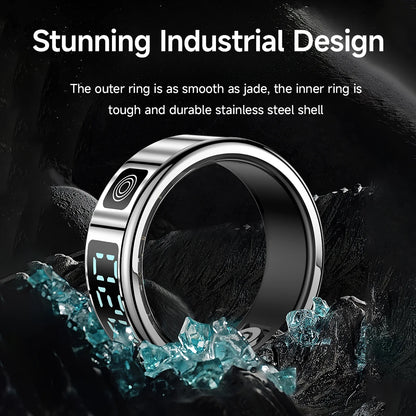 2026 New Smart Ring Display Screen Gestures Brush Video 5ATM Waterproof  Remote Camera Blood Pressure Monitoring For Men Women
