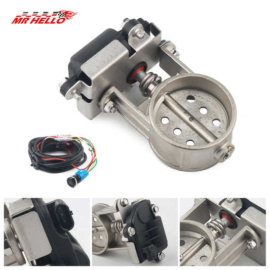 Stainless Steel Electric Exhaust Control Valve Electric Valve Unit button Control 51/60/63/70/76MM Control Valv