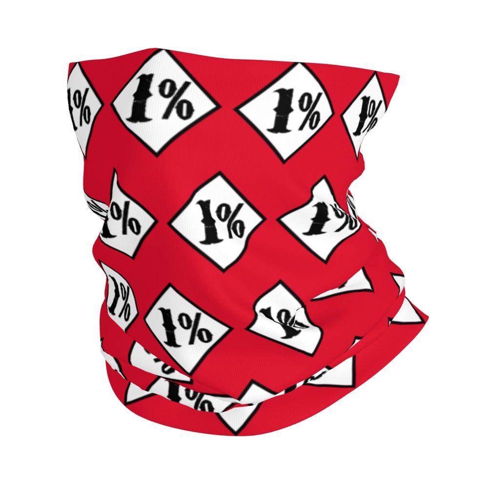 Custom 1 Percenter Essential Sons Bandana Neck Gaiter for Ski Camping Men Women Wrap Scarf TV Show Anarchy Headband Warmer