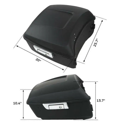 Motorcycle King Trunk For Harley Touring CVO Road Glide 2014-2025 Gunship Gray