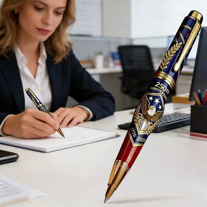 250th Anniversary Commemorative Ballpoint Pen 1776-2026 Commemorative Patriotic Engraved Gel Pen for Men Lawyers History Buffs