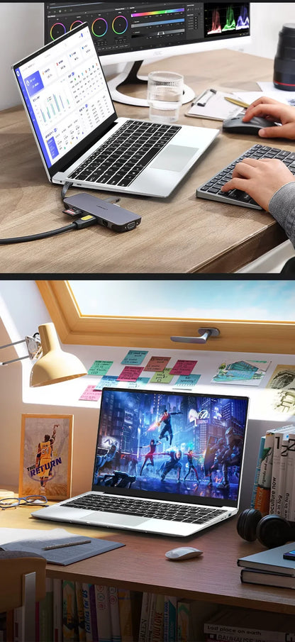 Intel Core i7 9850H 12GB RAM Windows 11 Pro Laptops Computer  1TB SSD Office Gamer Study notebook Computer PC 1920*1080