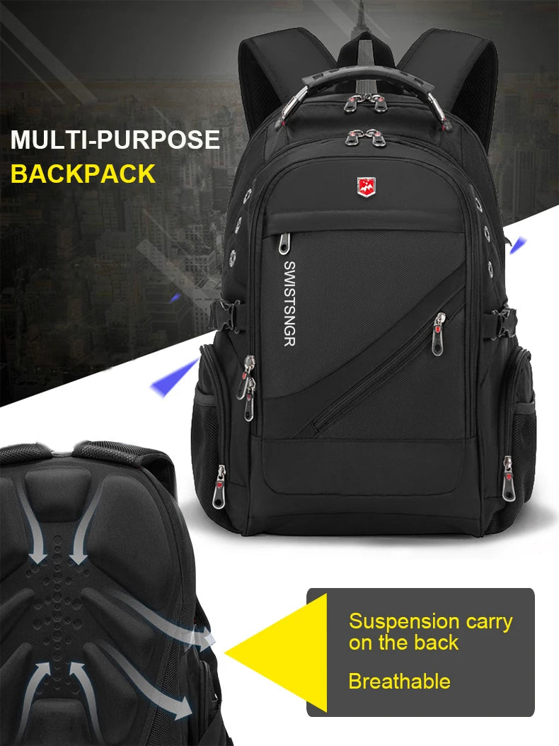 2026 Waterproof 17/20 Inch Laptop Backpack Men Airplane Travel Everyday Backpacks Women Oxford Rucksack Male School Bag Mochila