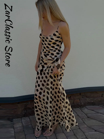 Sexy Leopard Print Women's Summer Dress Y2k Sleeveless Waist Cinching Strap Dresses With Scarf New Casual Beach Party Robe 2026
